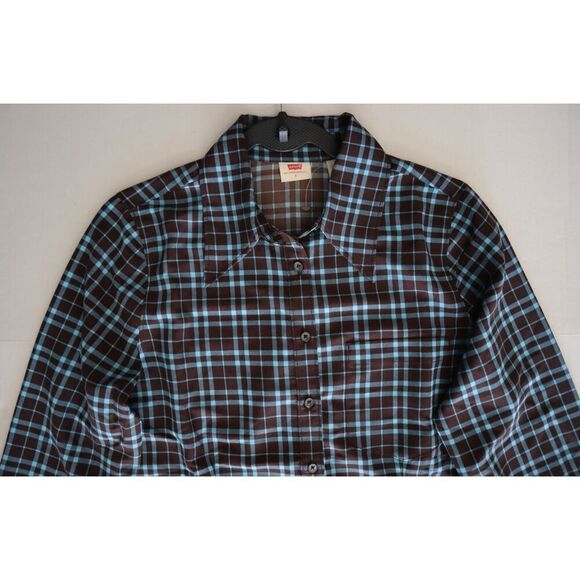 Levi’s A4580-0000 Women's Sz S Blue Plaid Jasper The Everyday Casual Blouse - Picture 7 of 9